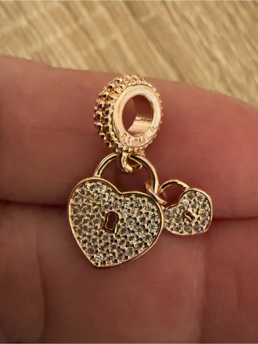 Gold Heart Lock and Key Charm Pendant - Women Jewelry